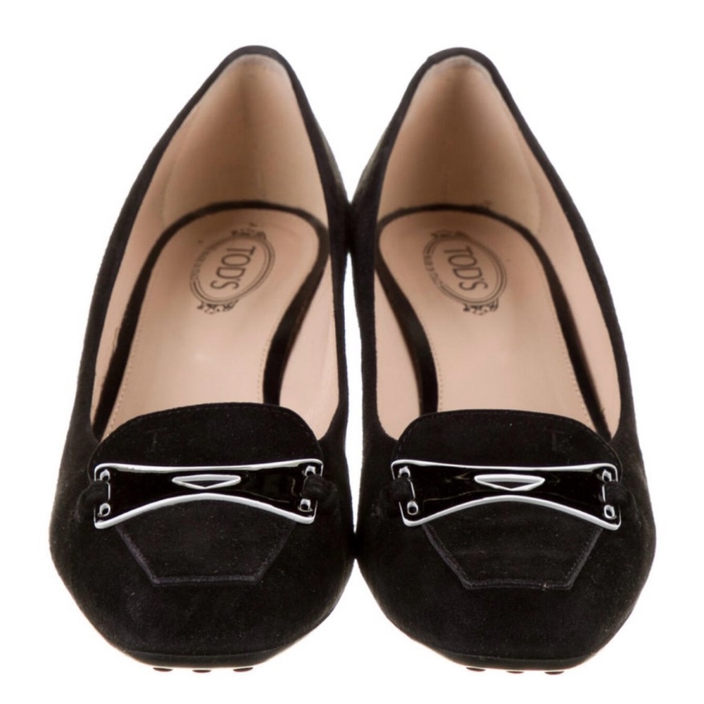 Tod's Women's Black Suede Loafers